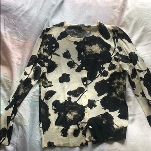 J. Crew Floral Cream Cardigan